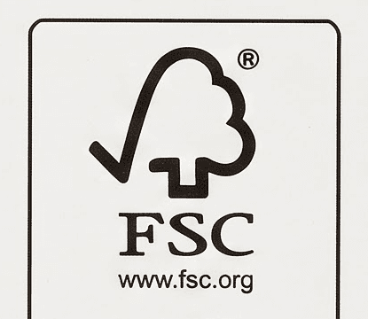 FSC — Forest Stewardship Council certification, supporting responsible forestry